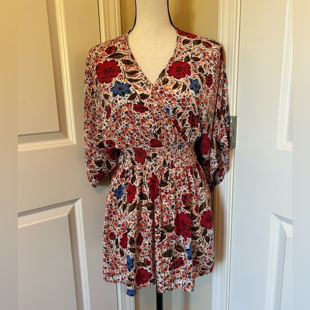 O'Neill amaze Floral shorts and wide sleeve Jumpsuit romper - Picture 4 of 13